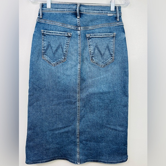 MOTHER Light Blue Denim Midi Skirt - Picture 4 of 8